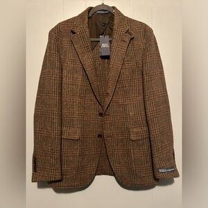 BNWT Polo Ralph Lauren Tweed Blazer Men’s Size 42 R with flip collar